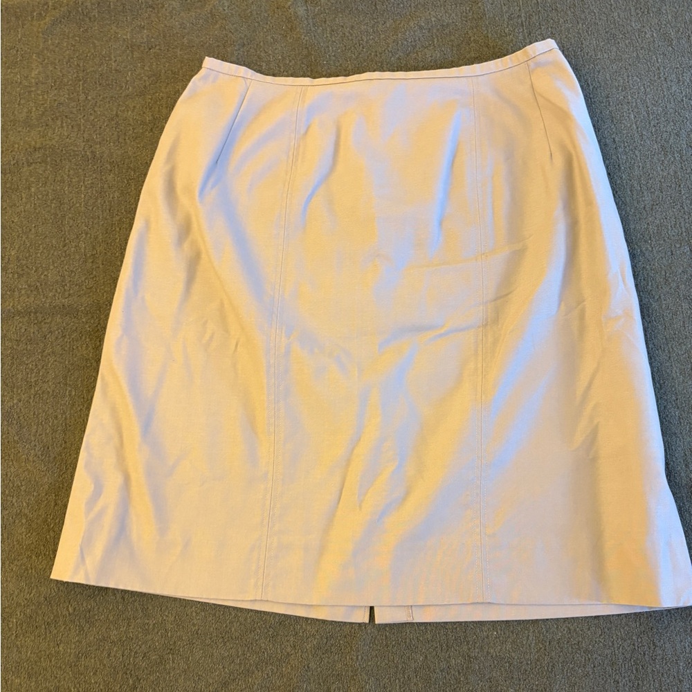 Vintage Paquin Made in USA Khaki A-Line Skirt Vintage Size 16 (modern 12/L)